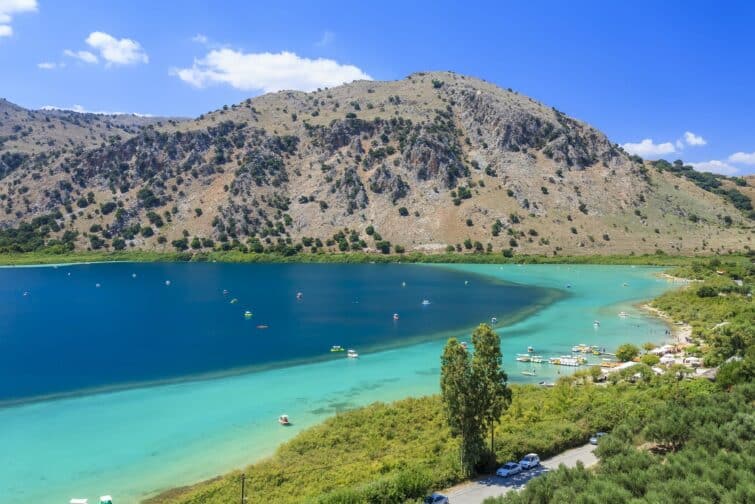 panorama du lac de Kournas, Crète