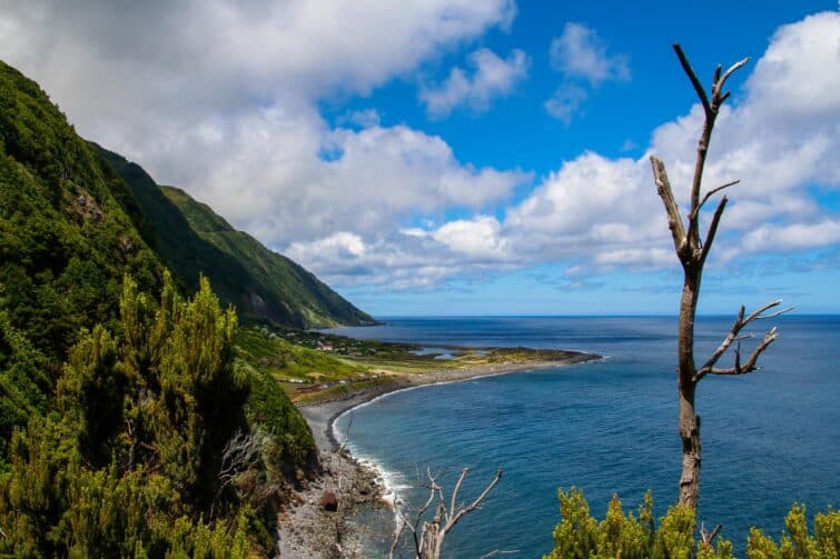 La Fajã dos Cubres de l'île de São Jorge aux Açores