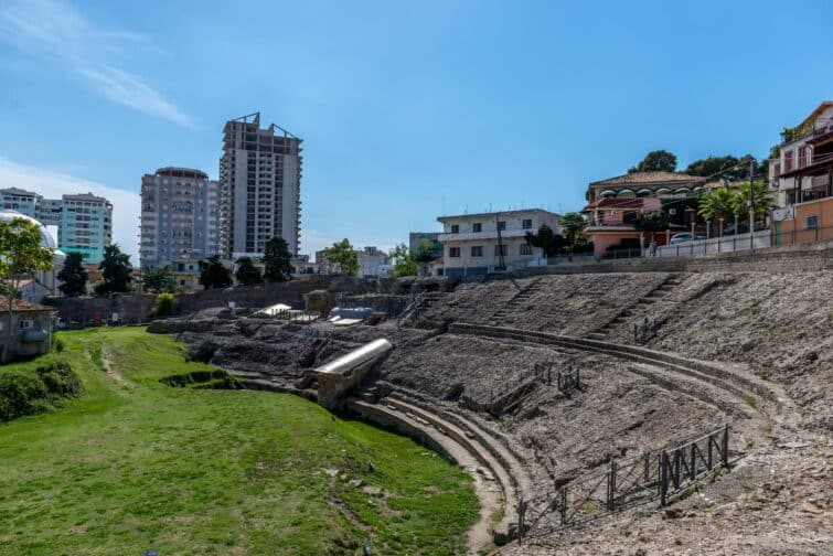 L'amphithéâtre romain à Durrës