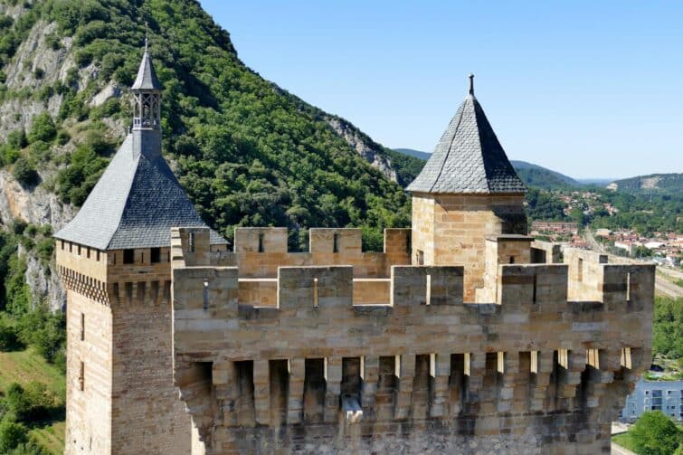 Le sommet du donjon du Château des Comtes de Foix