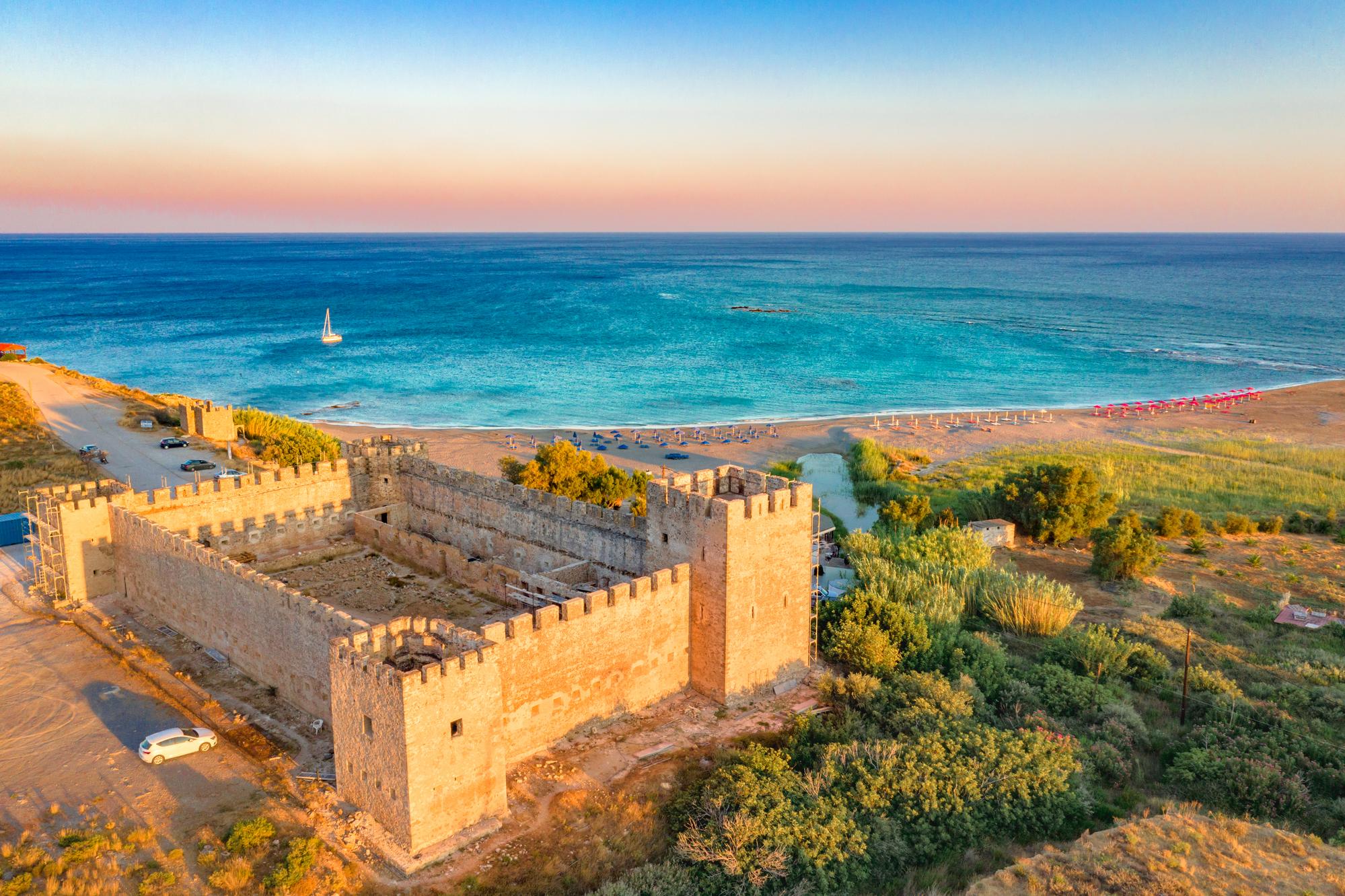 Vue aérienne du fort Frangokastello