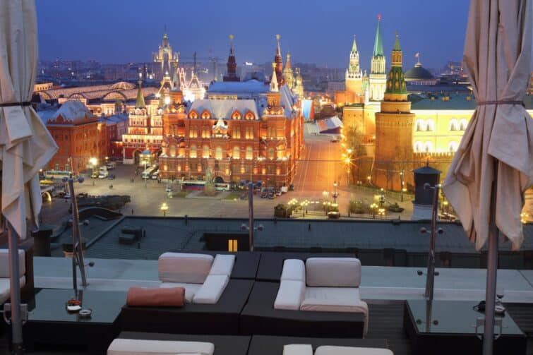 Vue rooftop Carlton Moscow Russie