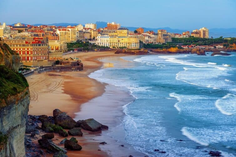 point de vue sur l'océan à Biarritz