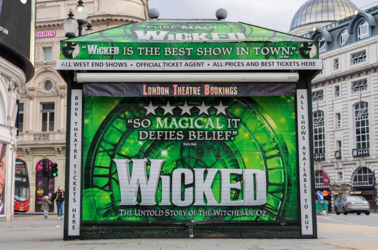 Affiche de Wicked à Londres