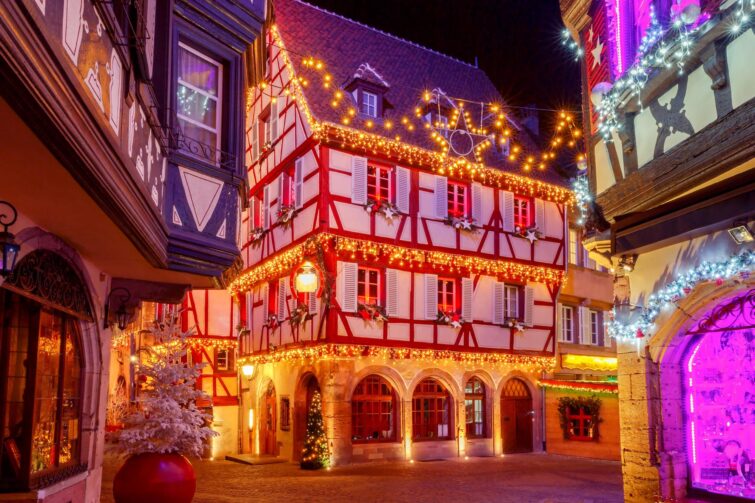 Colmar et ses décos de Noël, Alsace, France