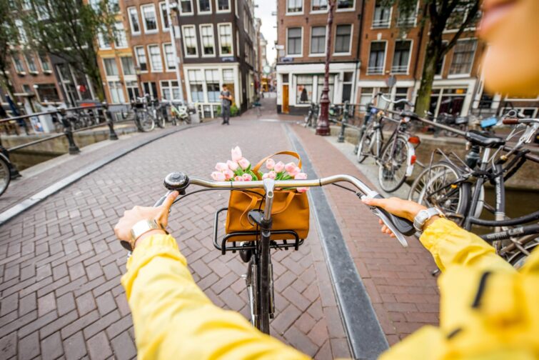 Cycliste à Amsterdam