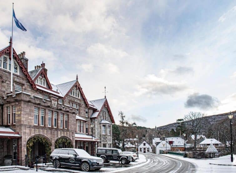 L'Hôtel The Fife Arms sous la neige