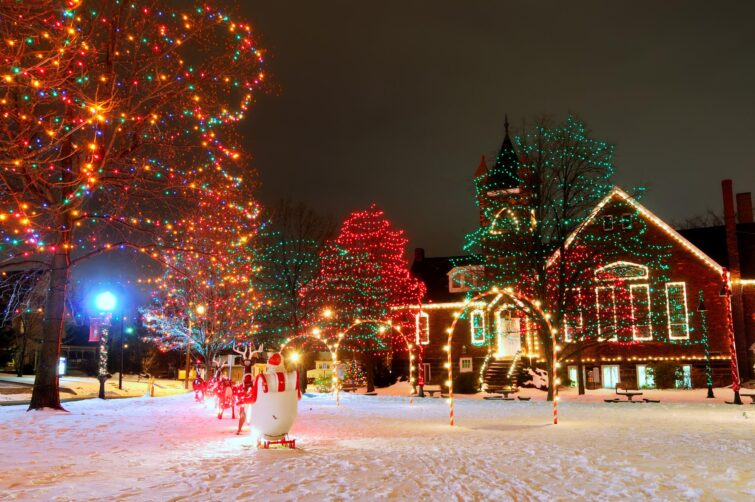 Les illuminations du village de Christmas, Floride, USA
