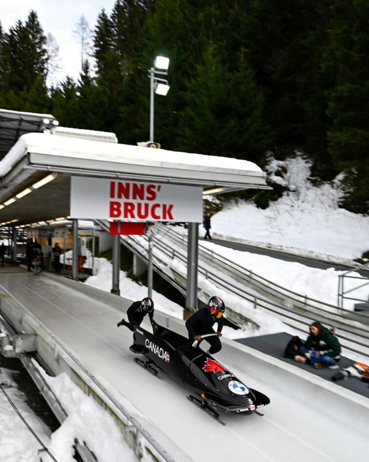 Piste de bobsleigh à Igls, près d'Innsbruck, Autriche