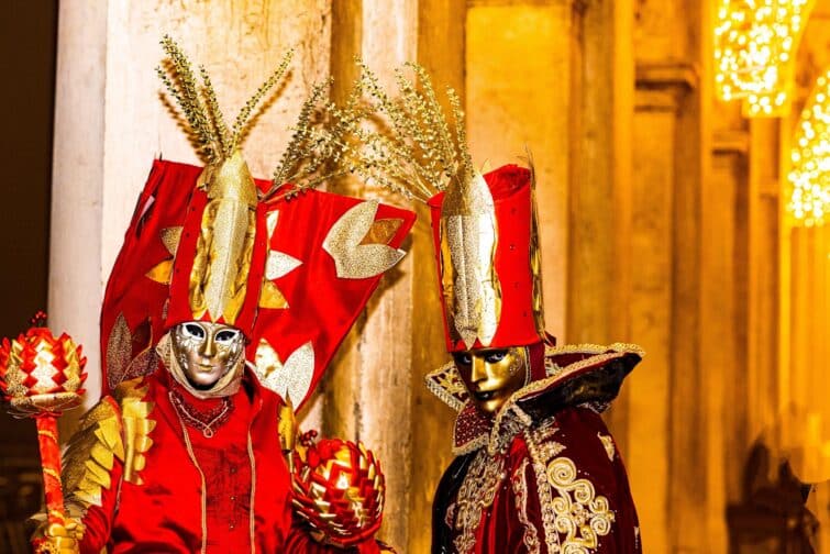 Soirée carnaval à Venise Italie