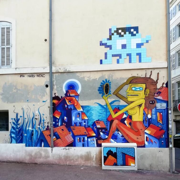 Graffiti de Nhobi et Wenc, Marseille