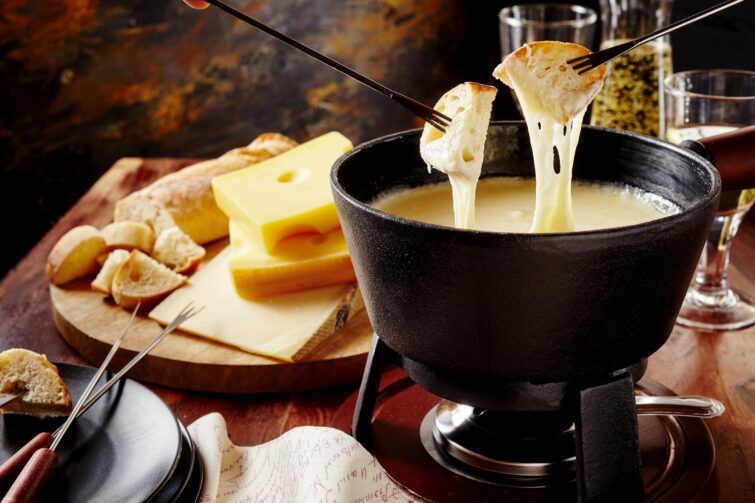 La fondue au fromage suisse