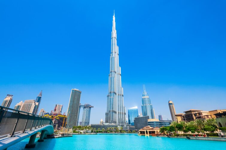 La tour Burj Khalifa, Dubaï, Emirats Arabes Unis
