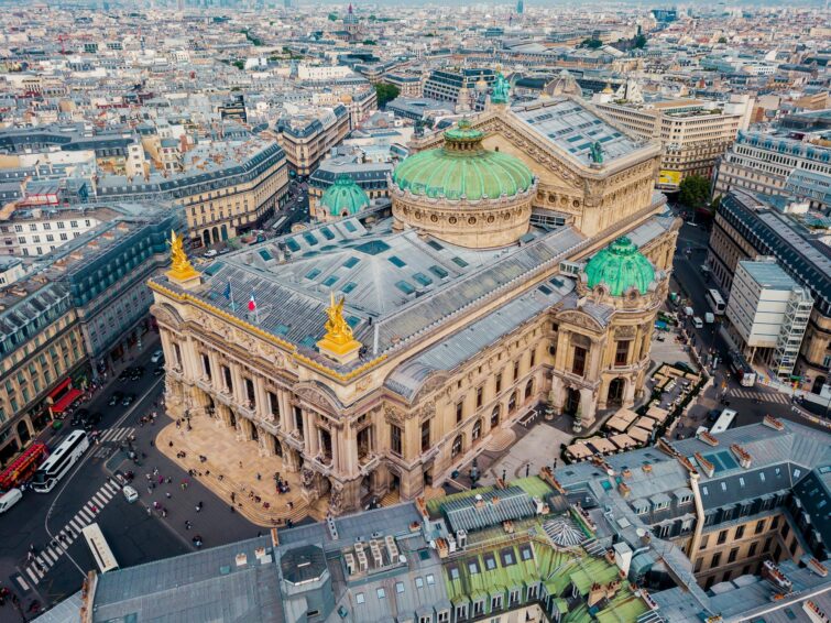 Vue aérienne de l'Opéra Garnier, Paris
