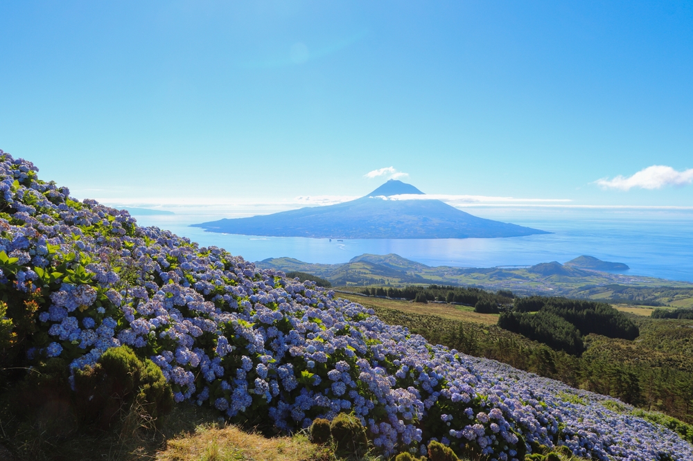volcan l'île de Faial, aux Açores