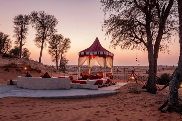 Campement traditionnel désert Dubaï