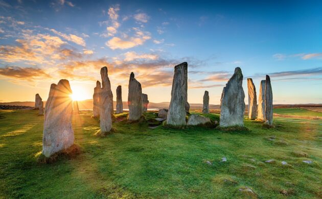 Cercle de monolithe, île de Lewis, Écosse