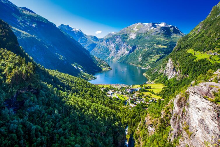 Fjord Geirangerfjord en Norvège