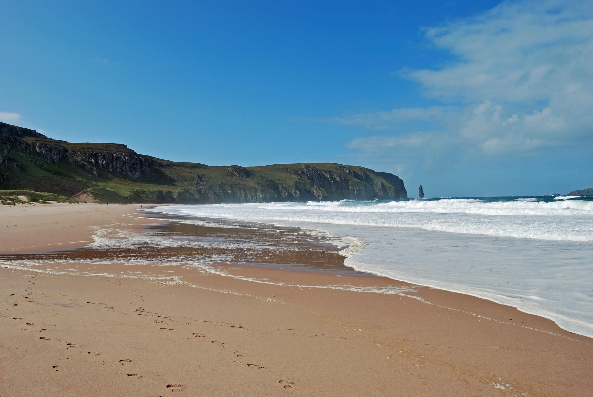 La plage de Sandwood Bay