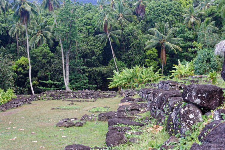 Le Marae Upeke sur l'île de Hiva Oa, Polynésie française