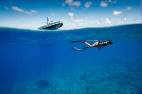 Snorkeling, atoll de Fakarava, Polynésie
