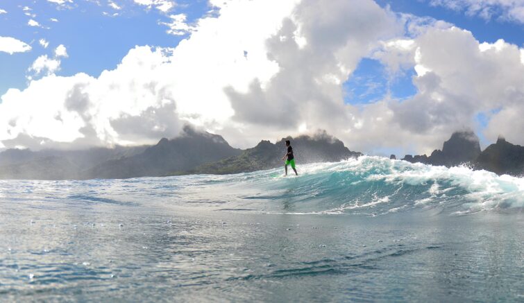 Spot de surf Haapiti, Moorea, Polynésie