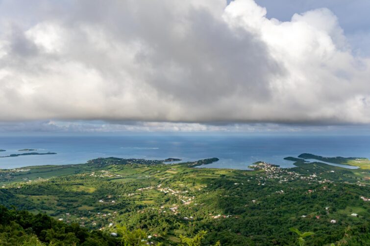 Vue panoramique depuis le Vauclin, sommet de Martinique