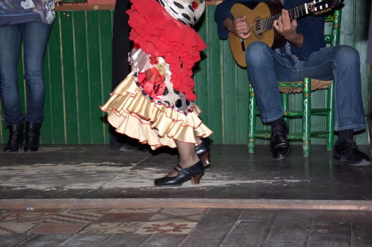 Détails flamenco dans un tablao