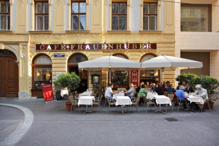 La terrasse du café Frauenhuber à Vienne