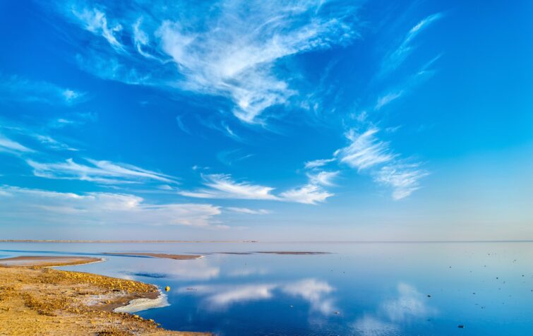 Lac salé de Chott el Djerid en Tunisie