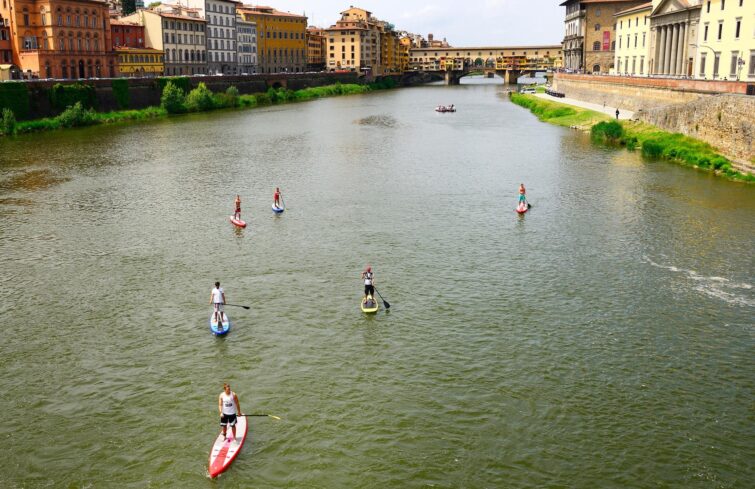 Paddle sur l'Arno, Florence