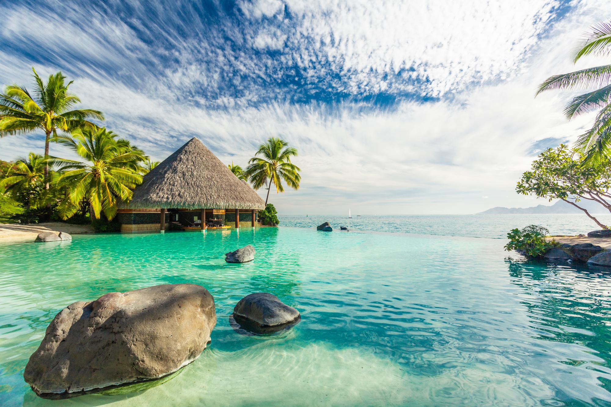 Paysage idyllique à Tahiti, Polynésie Française