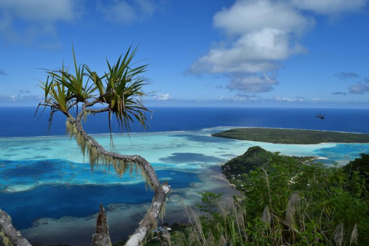 Vue depuis le Mont Teurafaatiu, Maupiti, Polynésie Française