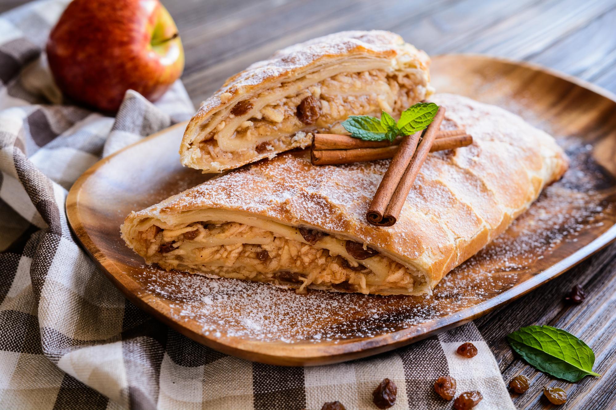 Apfelstrudel, dessert viennois