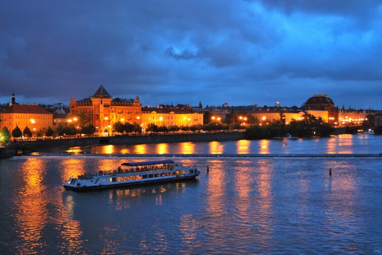Croisière de nuit sur la Vltava, Prague