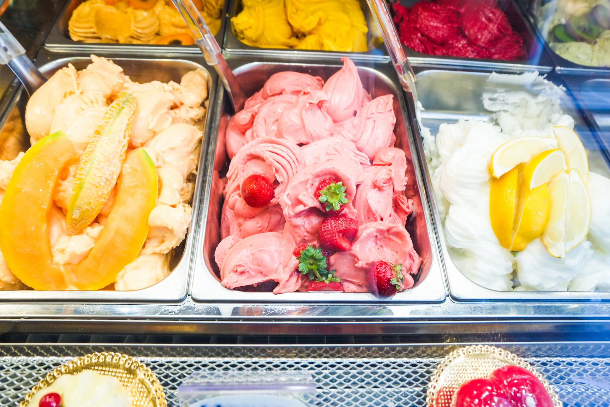 Glaces aux fruits, Italie