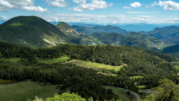 Les paysages du col de Perty dans la Drôme