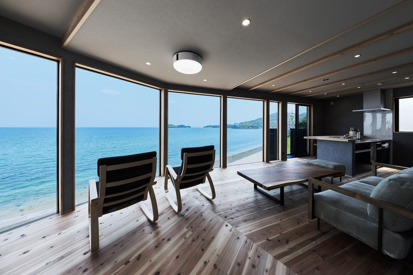 airbnb minimaliste en bord de mer japon