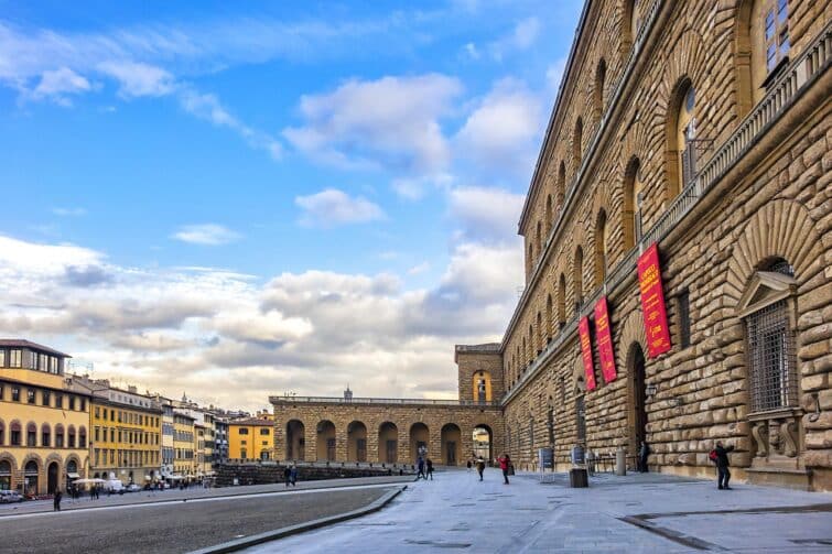 Piazza de Pitti à Florence, Italie, devant le Palais Pitti