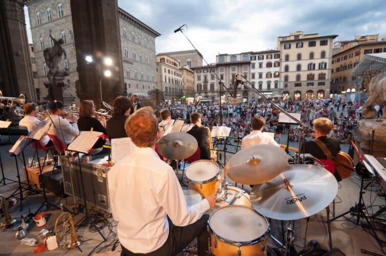 Jazz concert at Piazza della Signoria in Florence, Italy