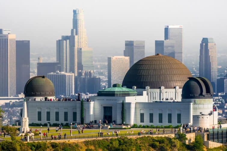 Observatoire Griffith de Los Angeles avec vue panoramique