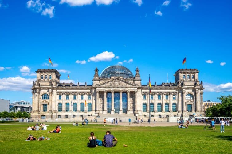 Reichstag Parliament building in Berlin, Germany