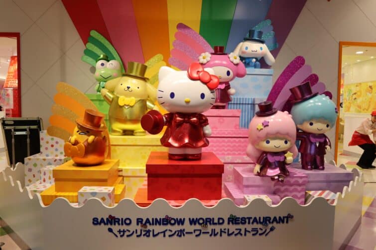 Vue de Sanrio Puroland, parc à thème à Tokyo, célèbre pour ses personnages comme Hello Kitty et My Melody, prise le 5 novembre 2019