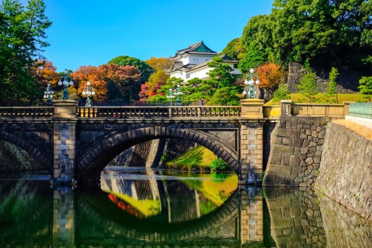 Vue du Palais Impérial de Tokyo, Japon