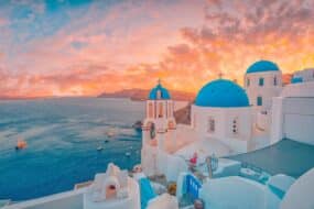 Europe summer destination traveling tourism sunset