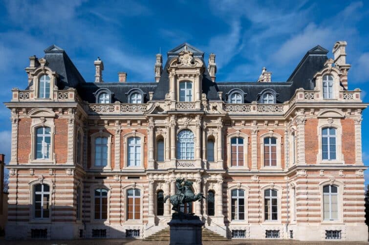 Beautiful French architecture with elements of houses in Champagne, Épernay