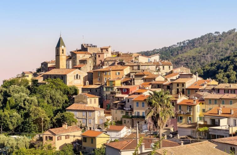 Village montagneux méditerranéen de Gorbio sur la Riviera française