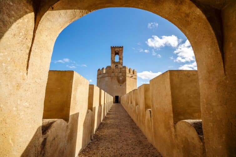 Muraille de Badajoz, la plus grande fortification d'Europe, vue dans l'Estrémadure espagnole