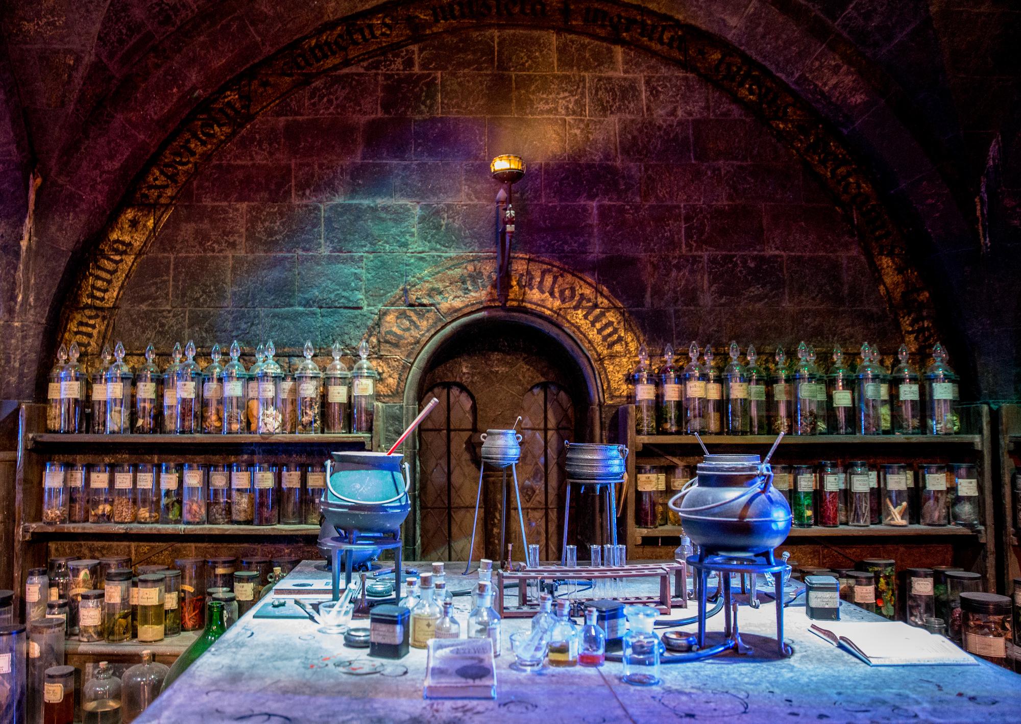 Laboratoire de potions de Poudlard - Studio Harry Potter à Londres