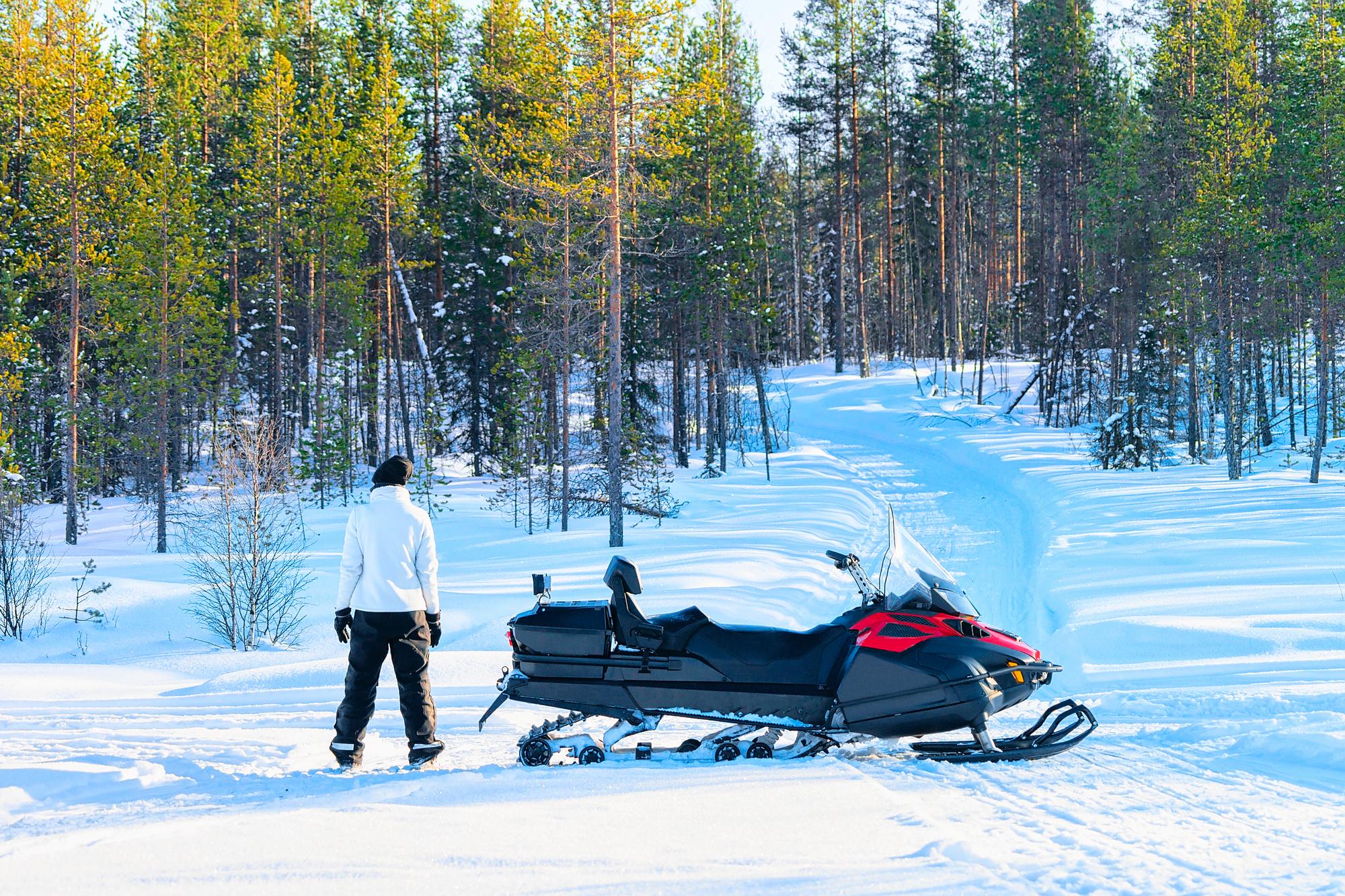 Balade en motoneige à Rovaniemi, Finlande